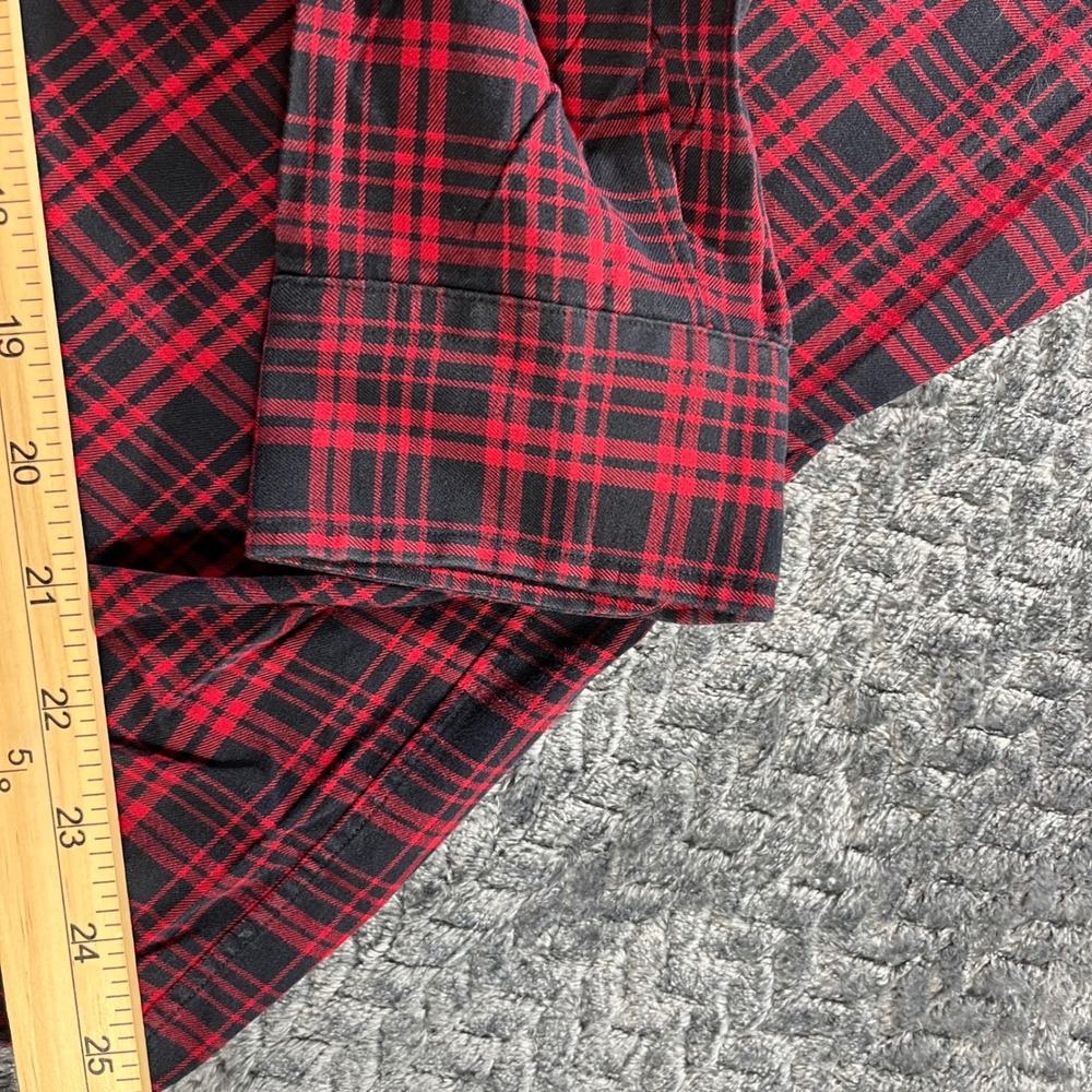 Ralph Lauren‎ Mens Blake Plaid Button Down Shirt Red Black Cotton Size M - Picture 10 of 10